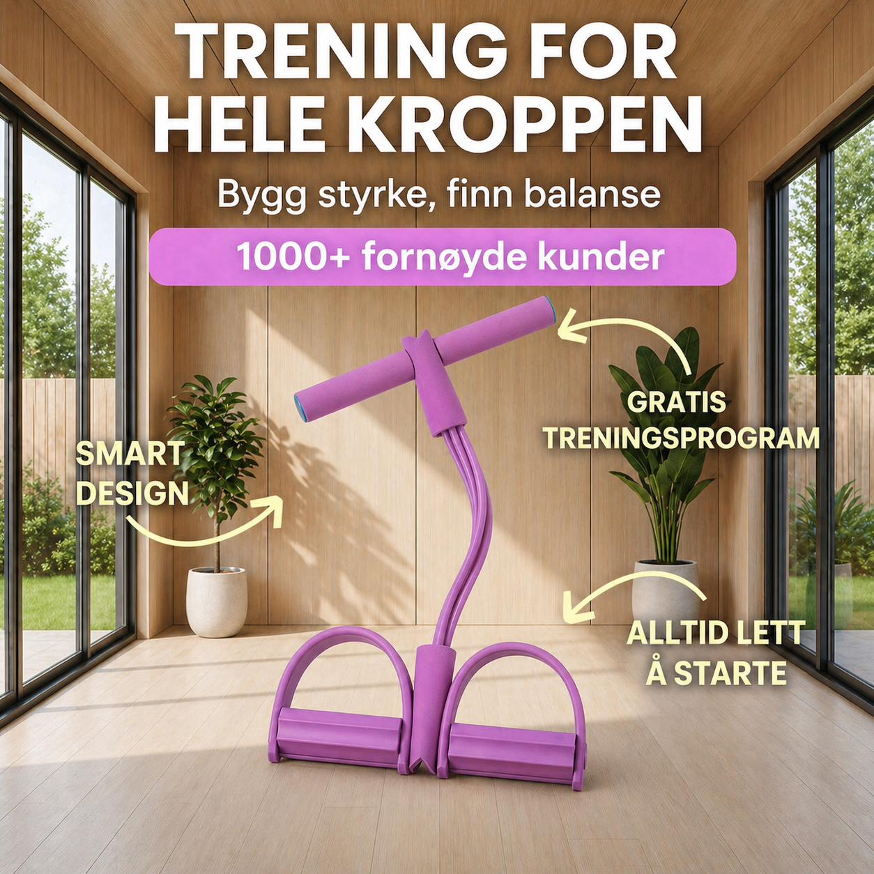 Motstandsbånd for hjemmetrening – Helkroppstrening i ett